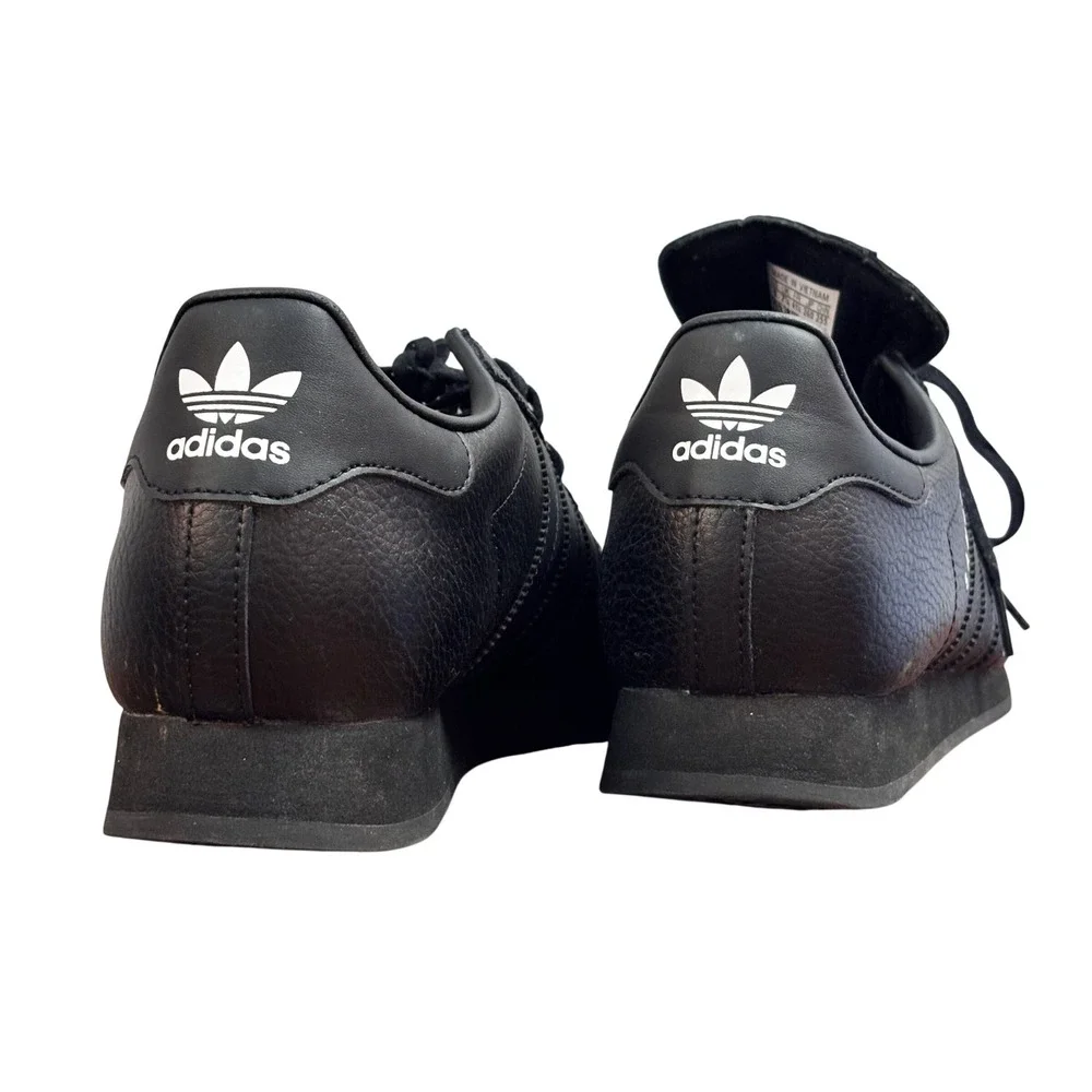 Adidas Samoa Mens Sneakers Core Black Leather Retro Low Top IG1817 Size 8